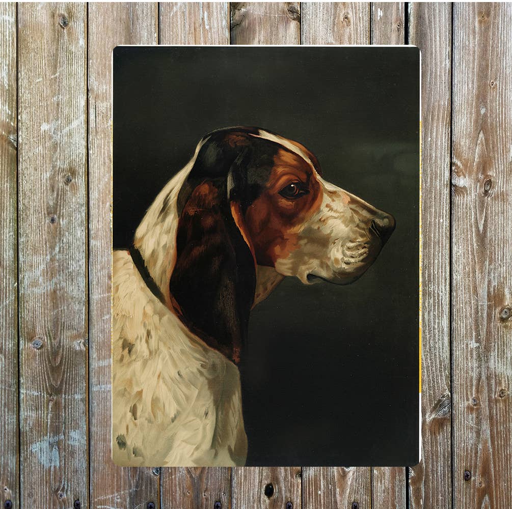 Hunting Hound Portrait | Metal Sign Plaque