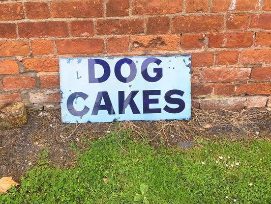 Dog Cakes Blue - | Metal Wall Sign