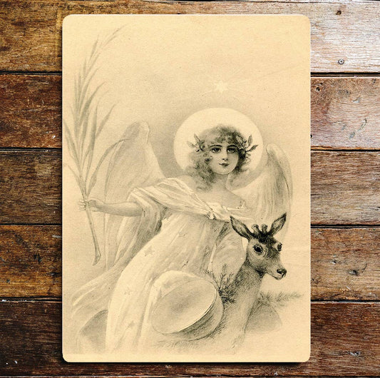 Angel Deer | Metal Wall Sign