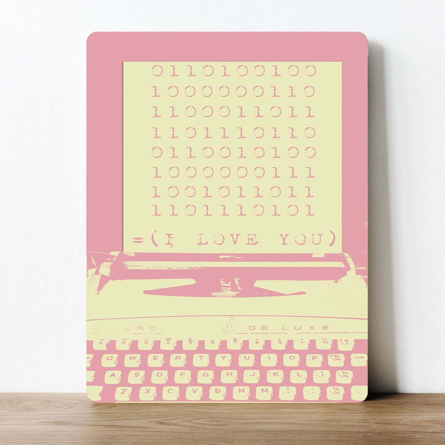 I love you Typewriter Love letter | Metal Sign Plaque