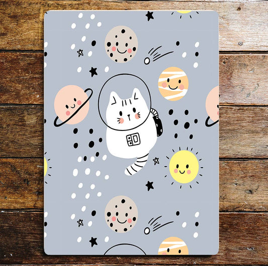 Cartoon cat cute wall paper Art | Metal Sign Plaque