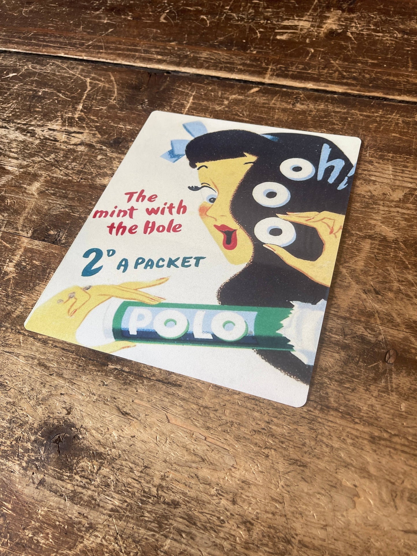 Polo The mint with a Hole Metal Advertising Wall Sign