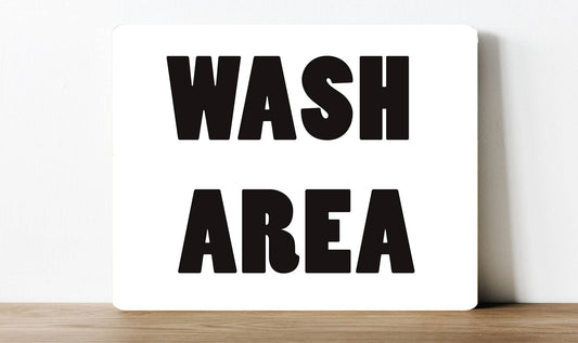 Wash Area Bathroom Toilet | Metal Sign Plaque
