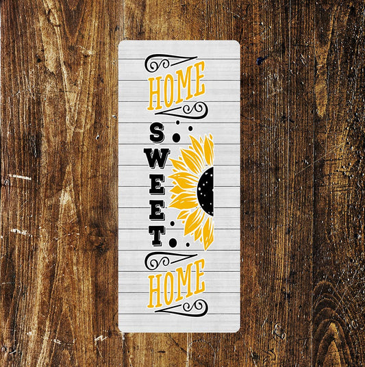 Home Sweet Home Bright Sunflower Lifestyle Art | Metal Sign