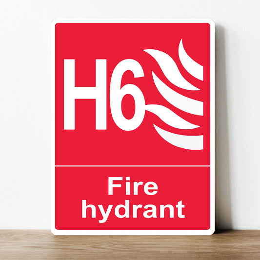 Fire Hydrant Signage H6 | Metal Sign Plaque
