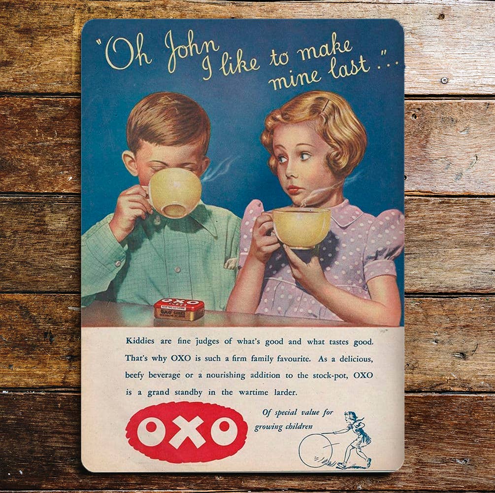 Oxo Cube Oh John I like to | Metal Sign