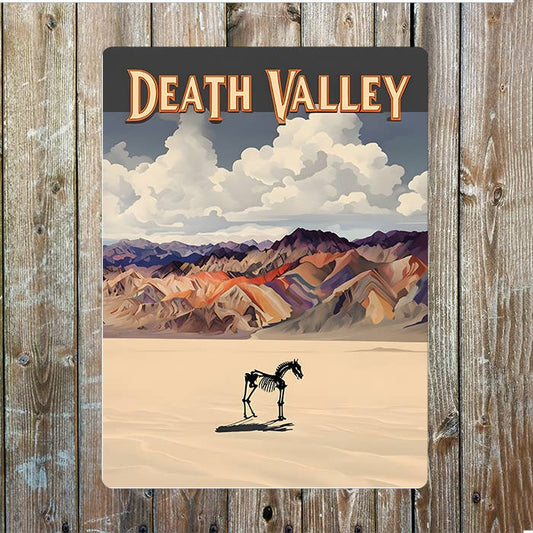 Death Valley Deset Horse Cowboy Western | Metal Sign Plaque