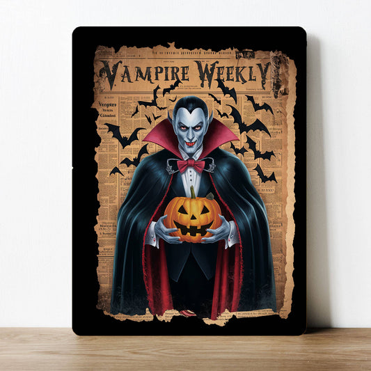 Vampire Weekly Horror Halloween Scary | Metal Sign Plaque