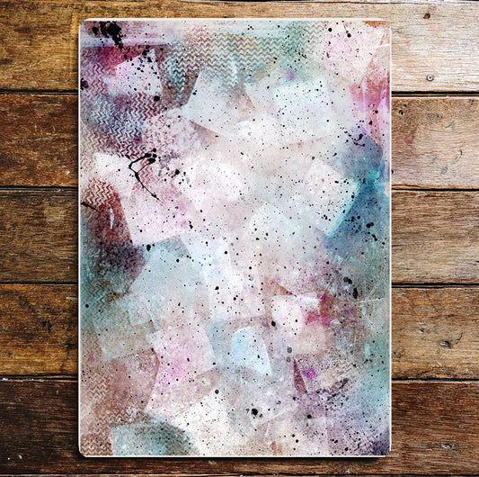 Watercolour Abstract Picture Purple Blue | Metal Sign Plaque