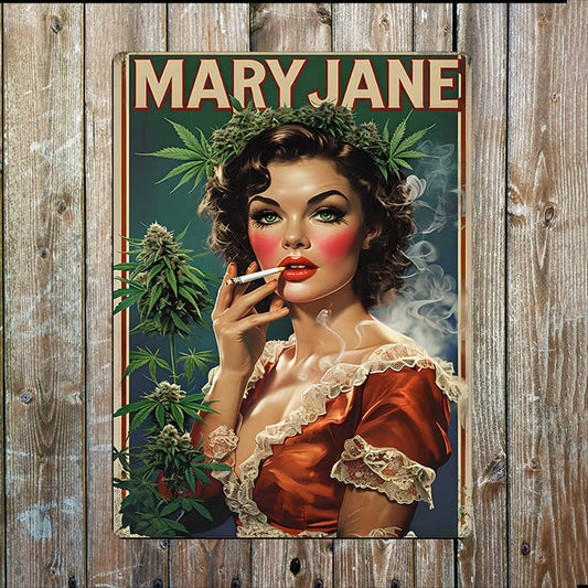 Vintage Woman Mary Jane | Metal Sign Plaque