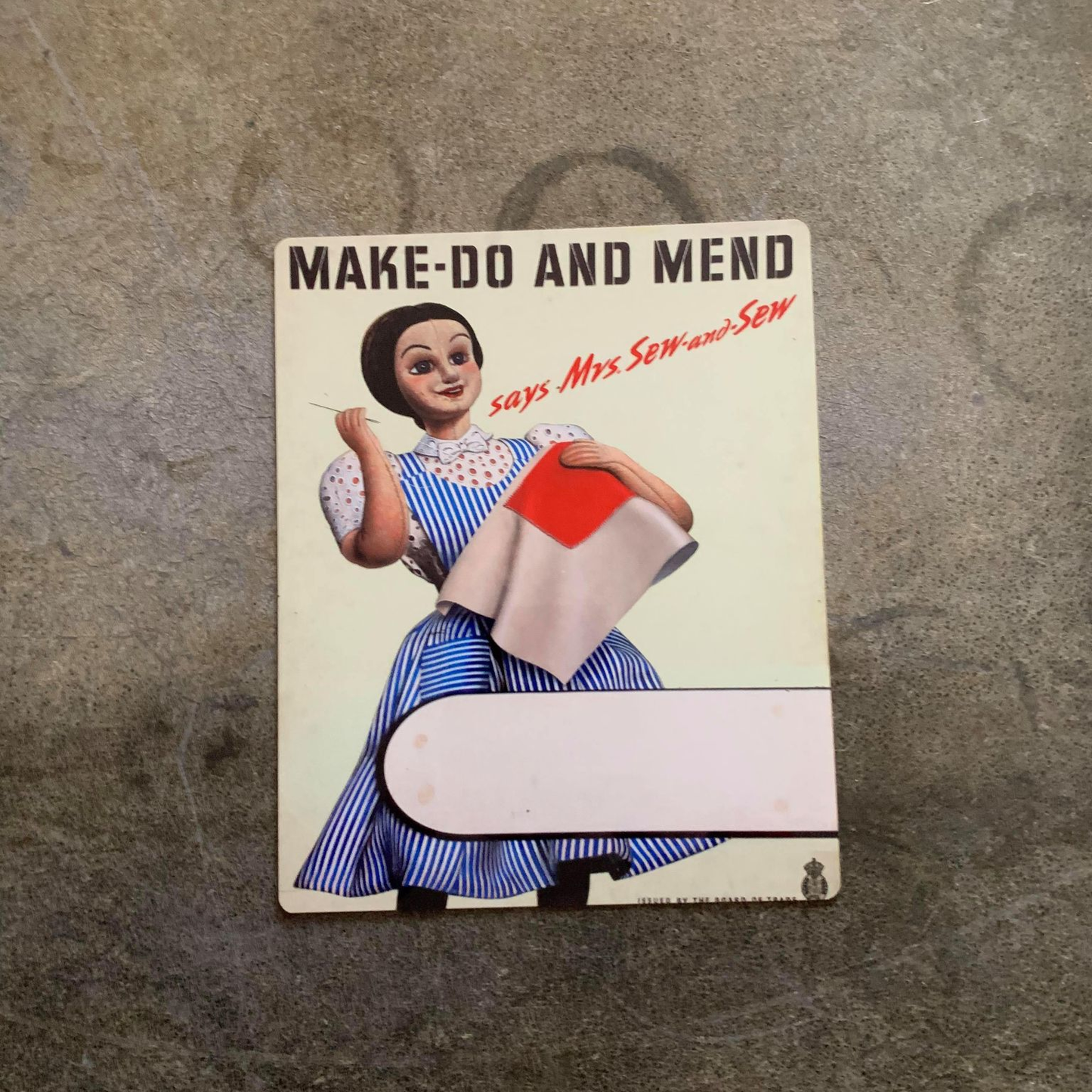 Make Do And Mend says Mrs Sew | Metal Sign