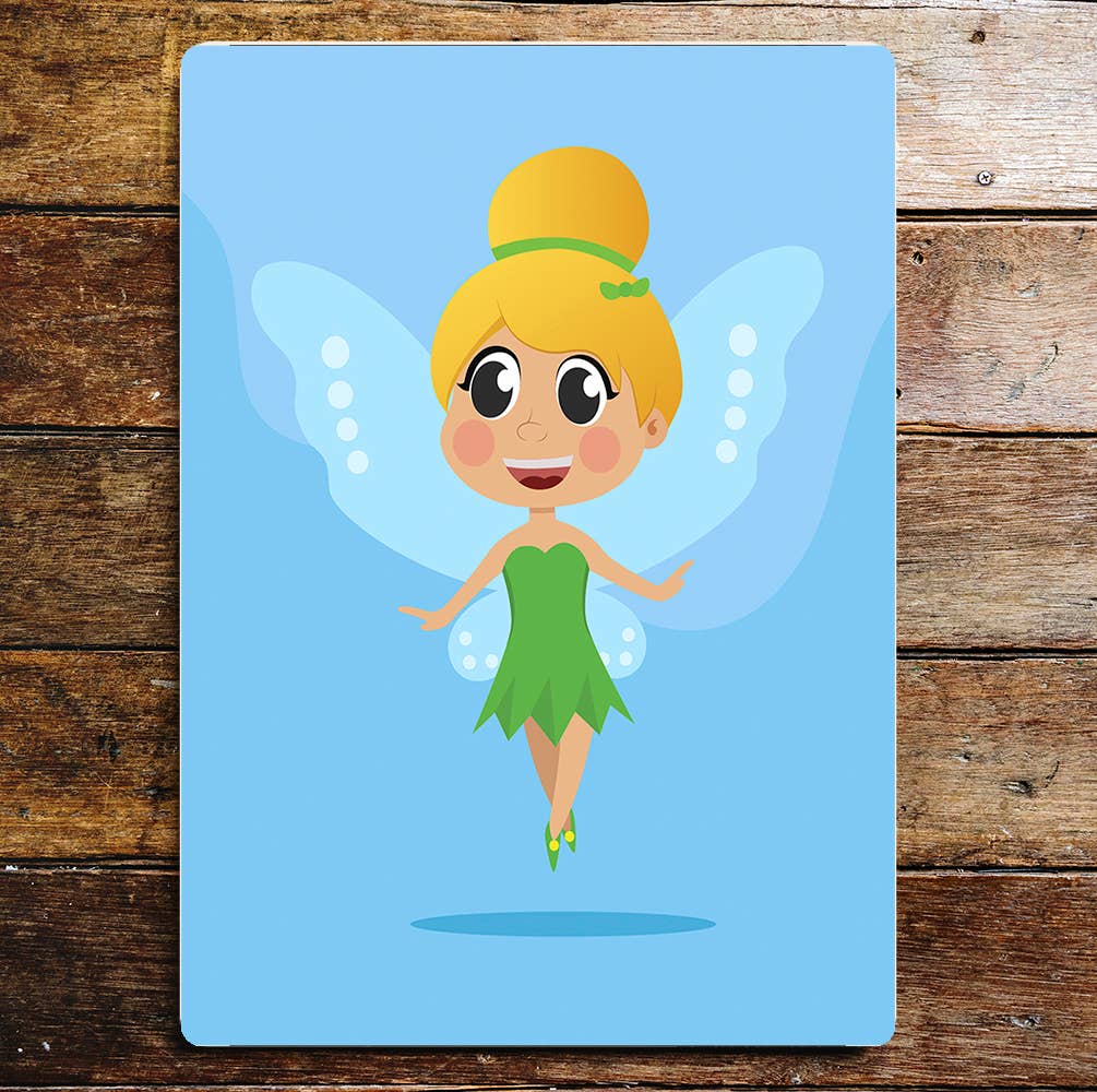 Cute Fairy Wings Tinker belle | Metal Sign plaque