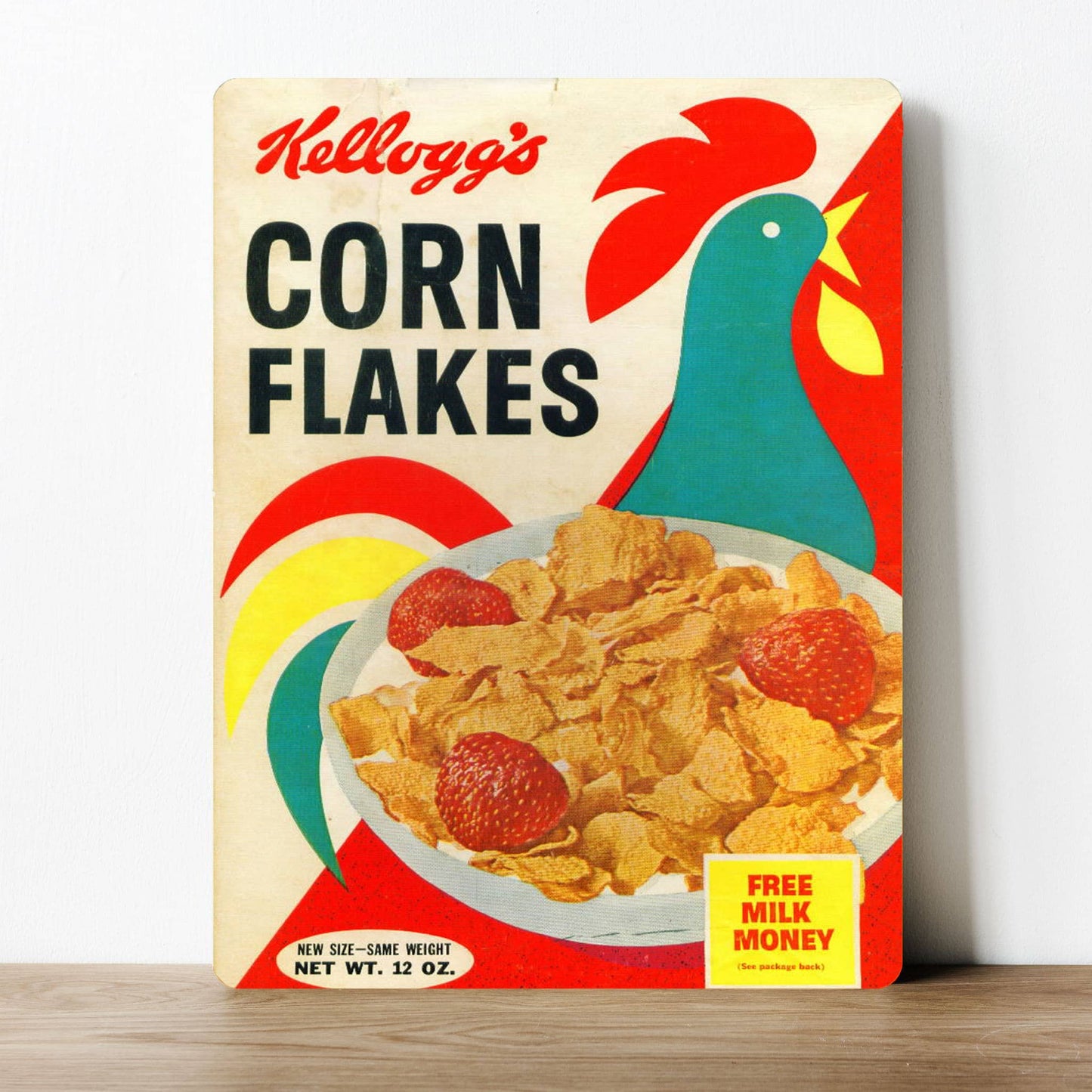 Kelloggs corn flakes rooster Chicken | Metal Sign Plaque