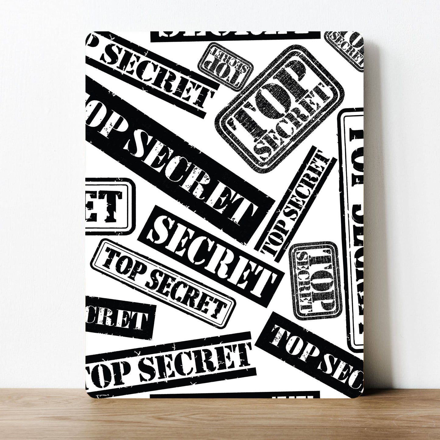 Top Secret Mystery Metal Sign Plaque