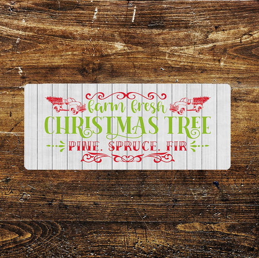 Farm Fresh Christmas Trees Notice | Metal Sign