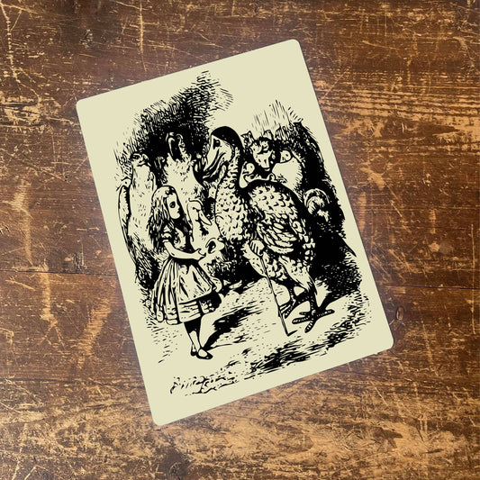 Alice in wonderland Dodo Illustration | Metal Sign