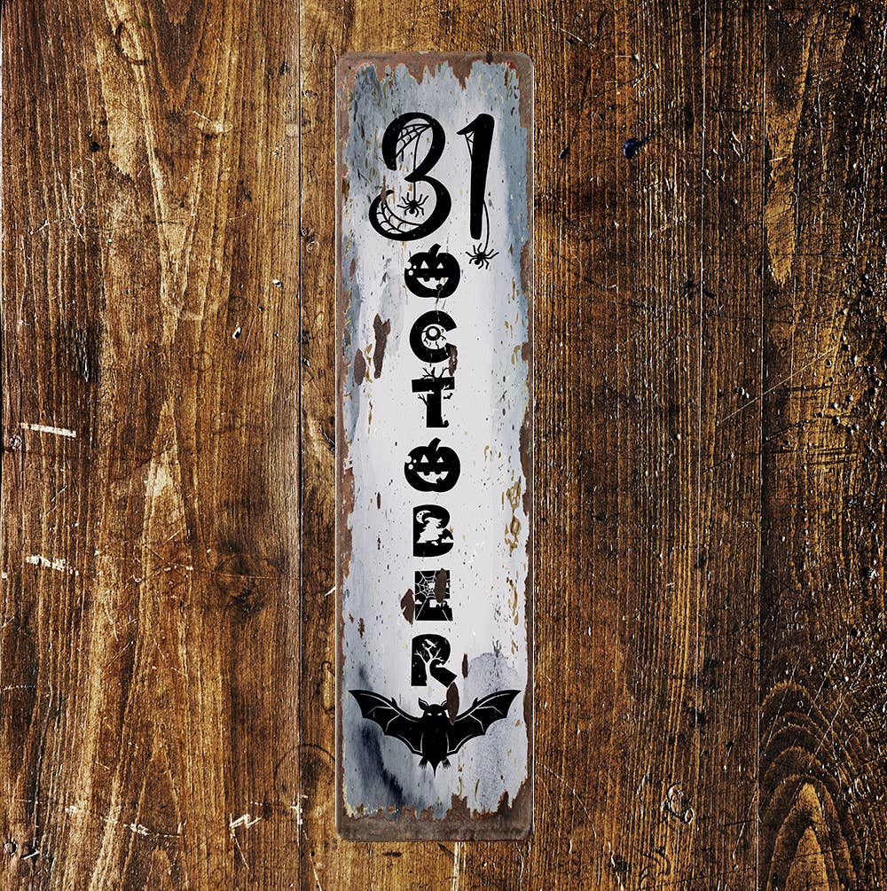 31st October Halloween Metal Sign Plaque