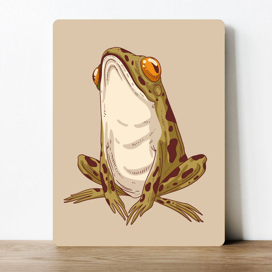 Frog Cartoon Artwork | Metal Sign Plaque