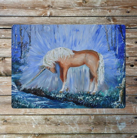 Unicorn Enchanted Spiritual Art  | Metal Sign Plaque