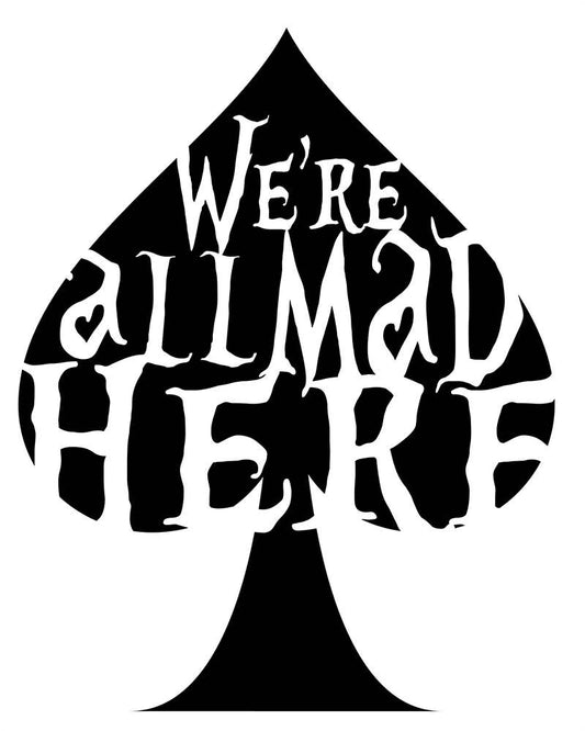 Alice's wonderland mad ace of spade | Metal Sign Plaque