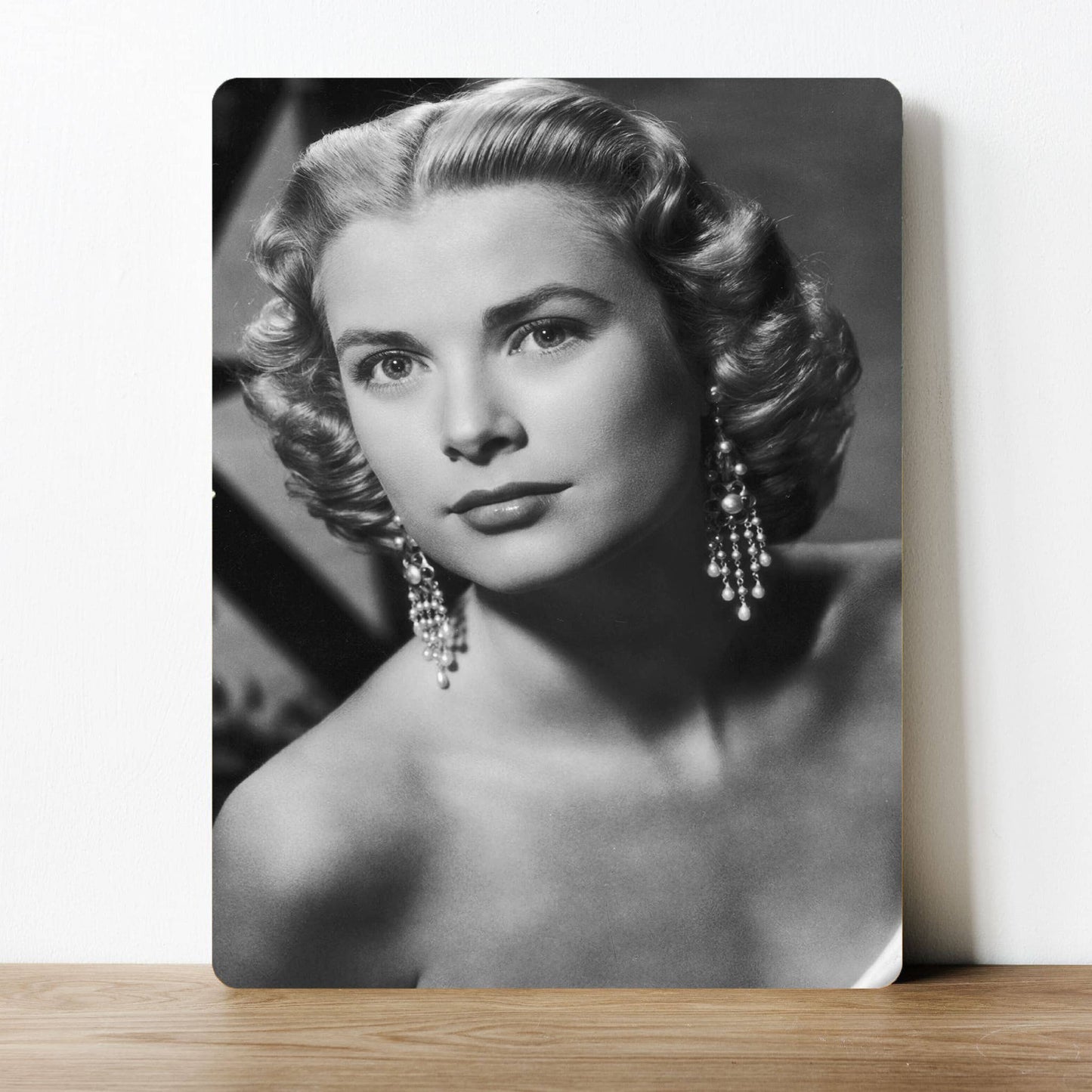 Grace Kelly Icon Black and White | Metal Sign Plaque