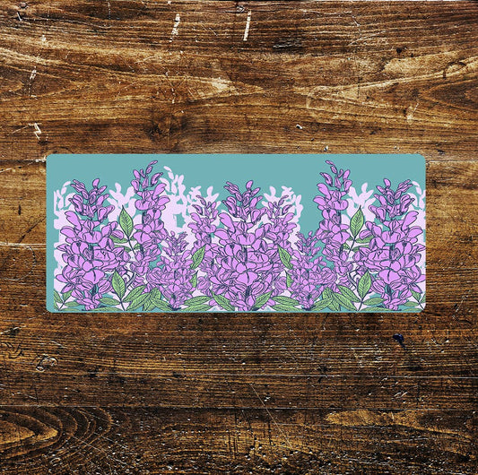 Lupin Flowers Purple Garden Art | Metal Sign