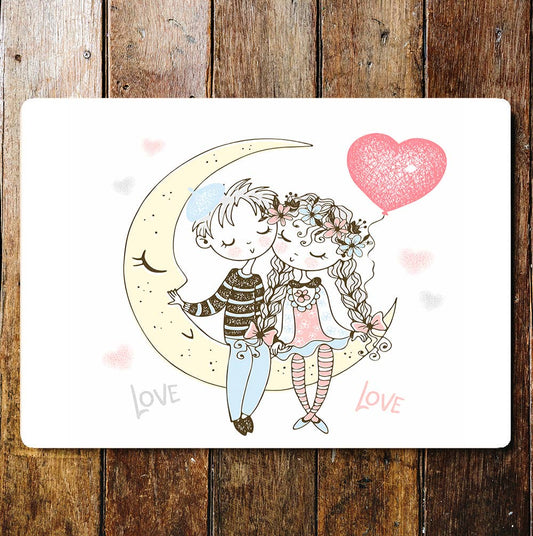 Love you to the moon wall art | Metal Sign Plaque