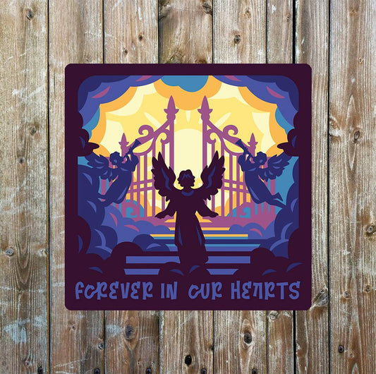 Forever in Our Hearts | Metal Sign Plaque Square