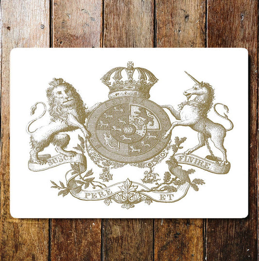 Coat Of Arms Susci Pere Et Finire Lions | Metal Sign Plaque