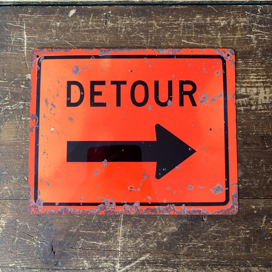 Detour Road | Metal Vintage Wall Sign
