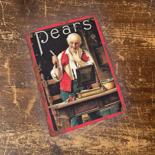 Pears Soap Man Shaving Bath Metal sign Bathroom
