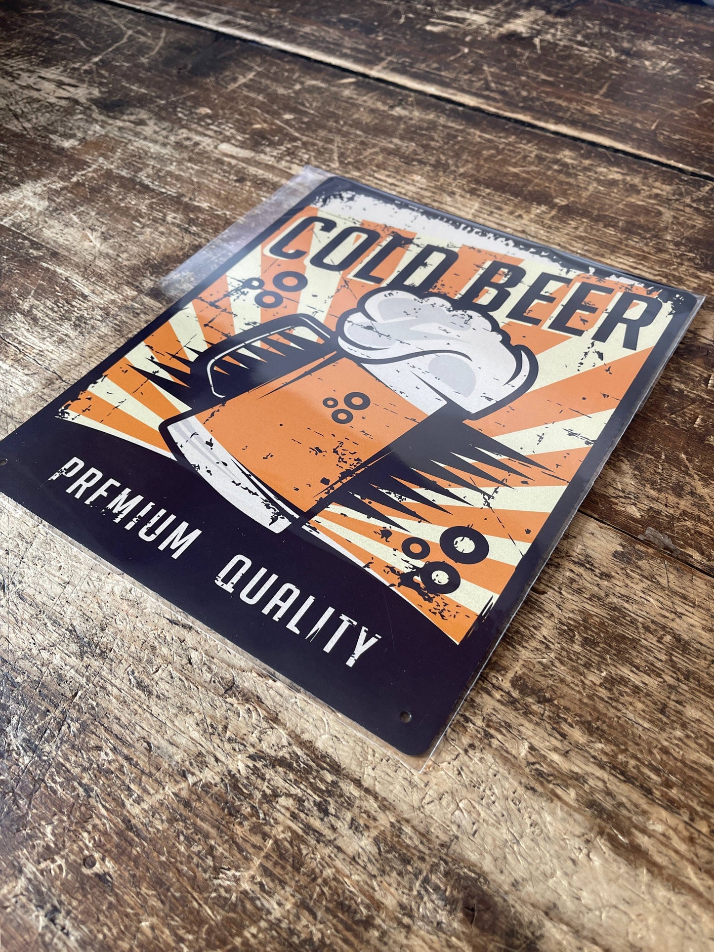 Cold Beer | Metal Sign Pub Bar Plaque