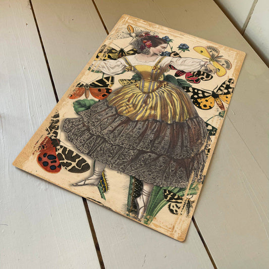 Gypsy Dancer Yellow Dress | Metal Wall Sign