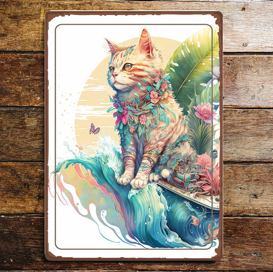 Nature Cat spiritual Art | Metal Sign Plaque