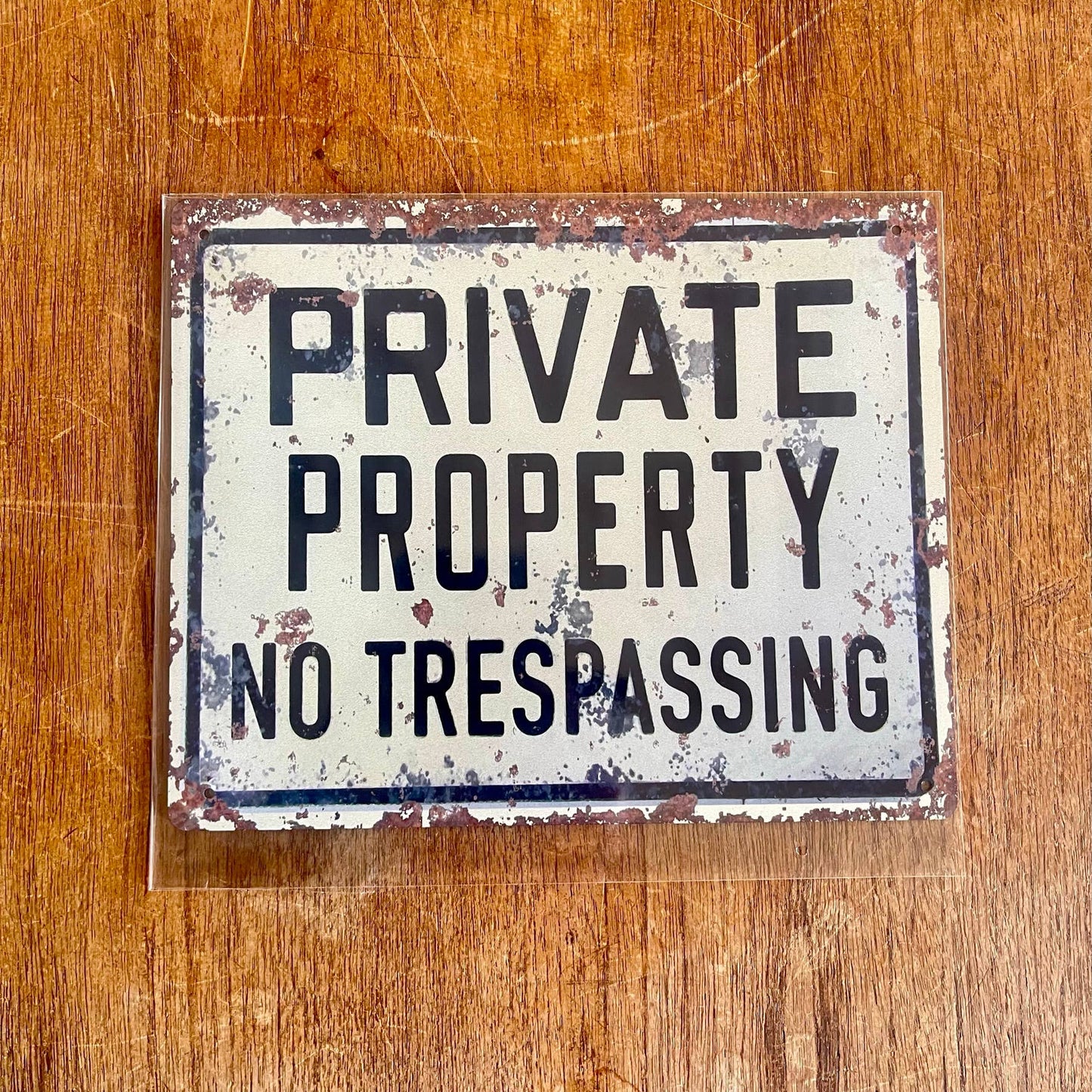 Private Property No Trespassing Metal Sign Plaque