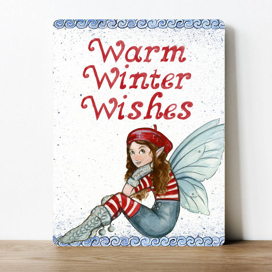Winter Wish Fairy Christmas | Metal Sign Plaque