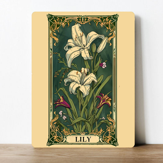 Lily Flower Floral Vintage | Metal Sign Plaque