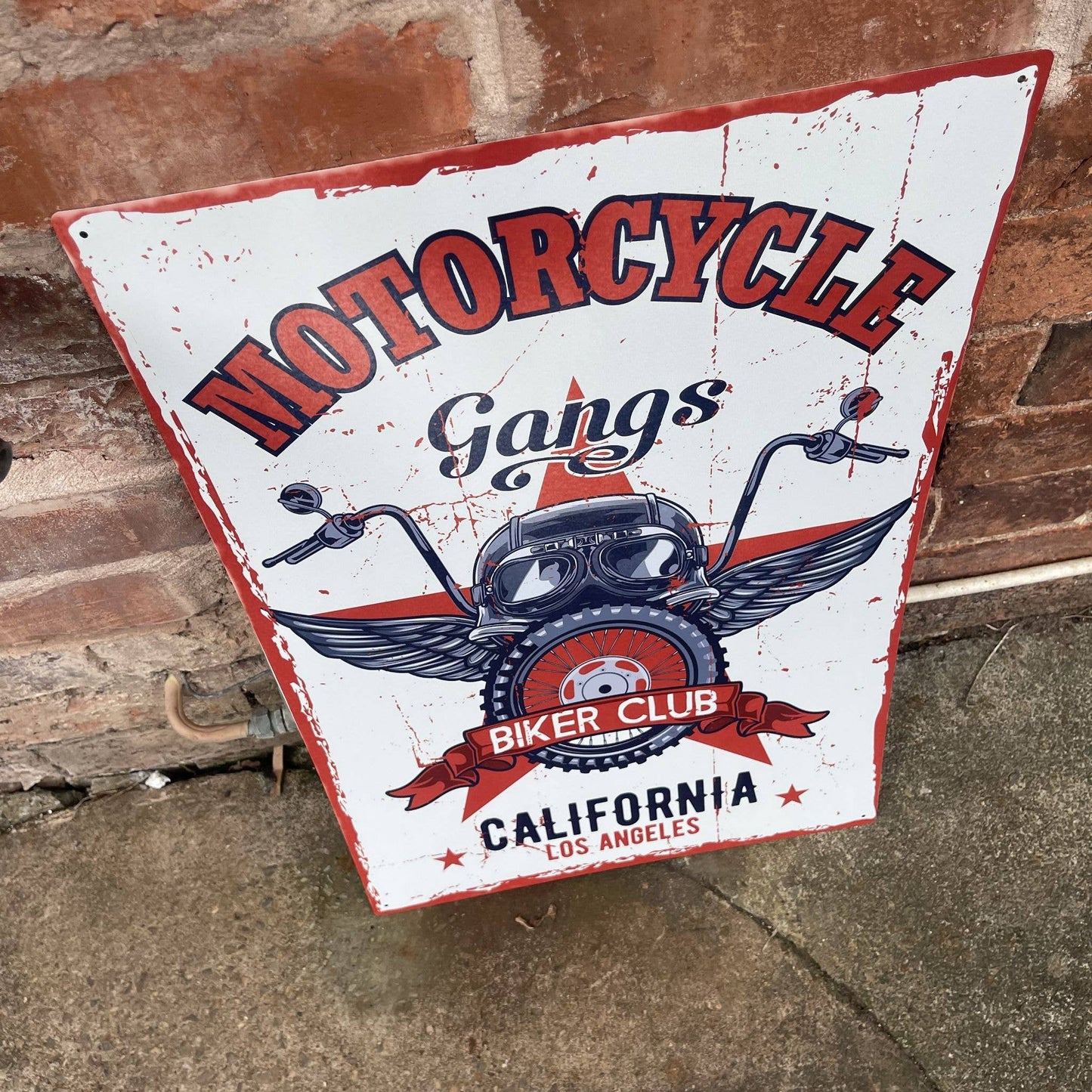 Motorcycle gangs Motorbike garage | Metal Retro Wall Sign