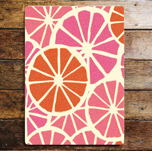 Grapefruit Fruit Kitchen pattern kitchen | Metal Wall Sign