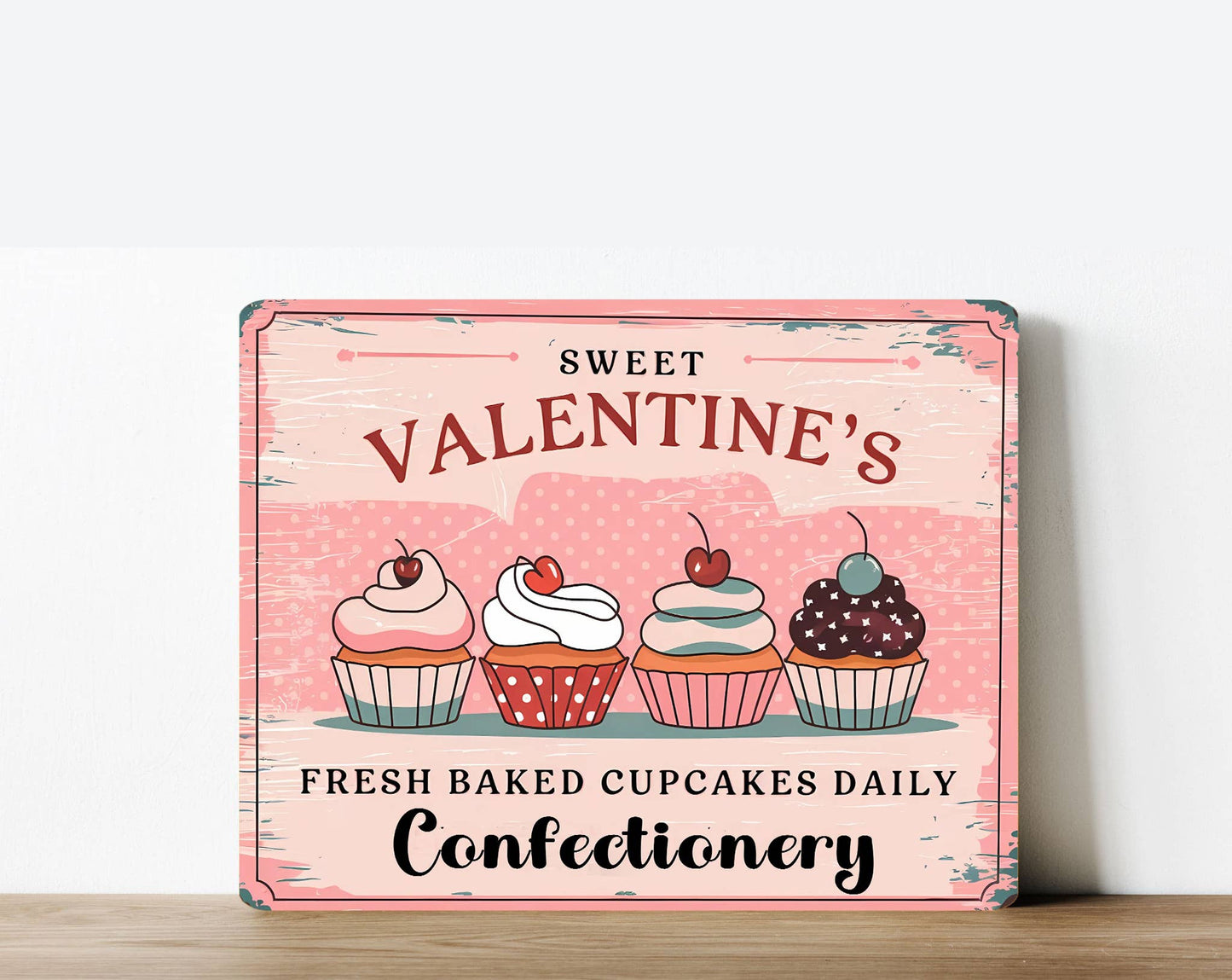 Sweet Valentine Bake Cake | Metal Sign Plaque