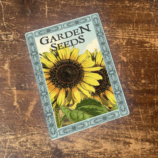 Garden seeds Sunflowers | Metal Floral Wall Sign