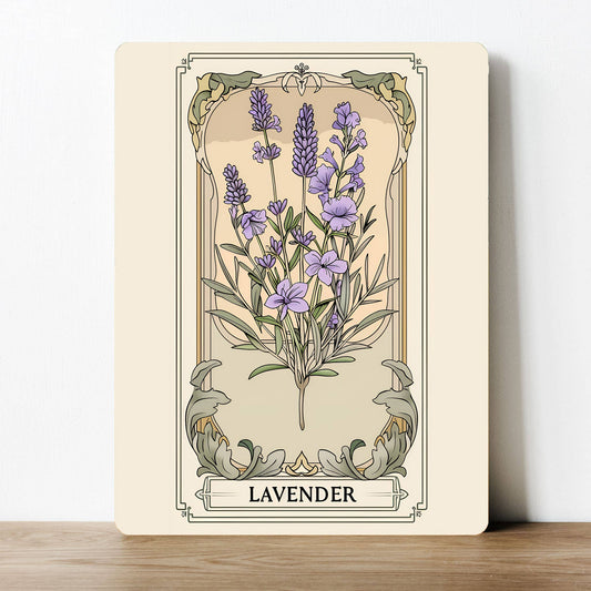 Lavender Flower Floral Vintage | Metal Sign Plaque