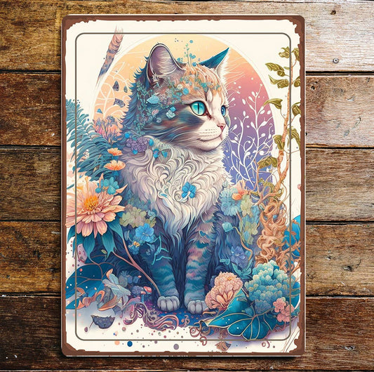 Cat spiritual Art | Metal Sign Plaque