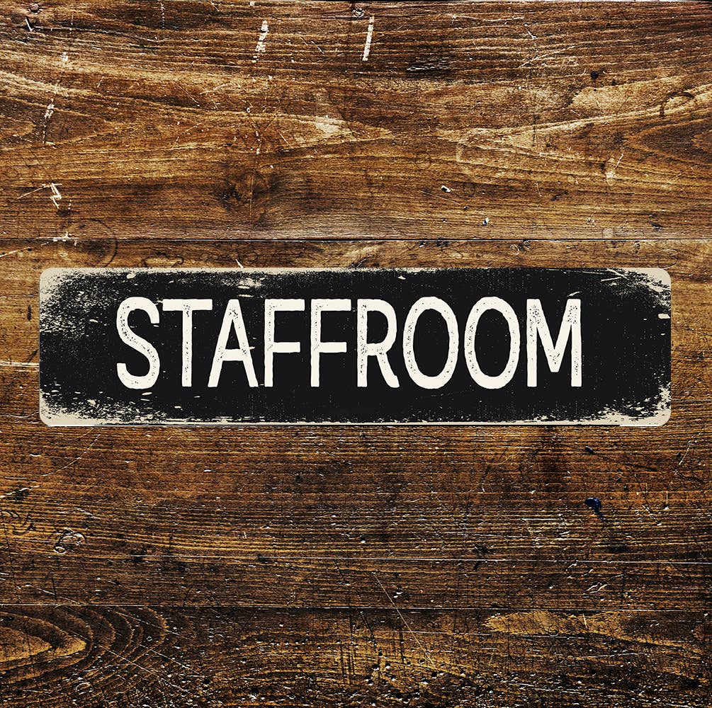 Staffroom Sign Metal Long Sign Plaque