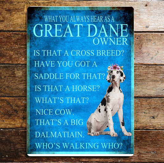 Great Dane dog art | Metal Sign Plaque
