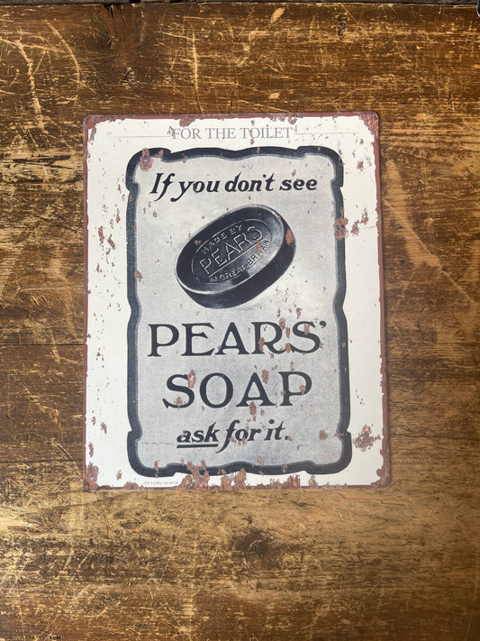 Pears Soap Ask For It Bath Metal sign Bathroom