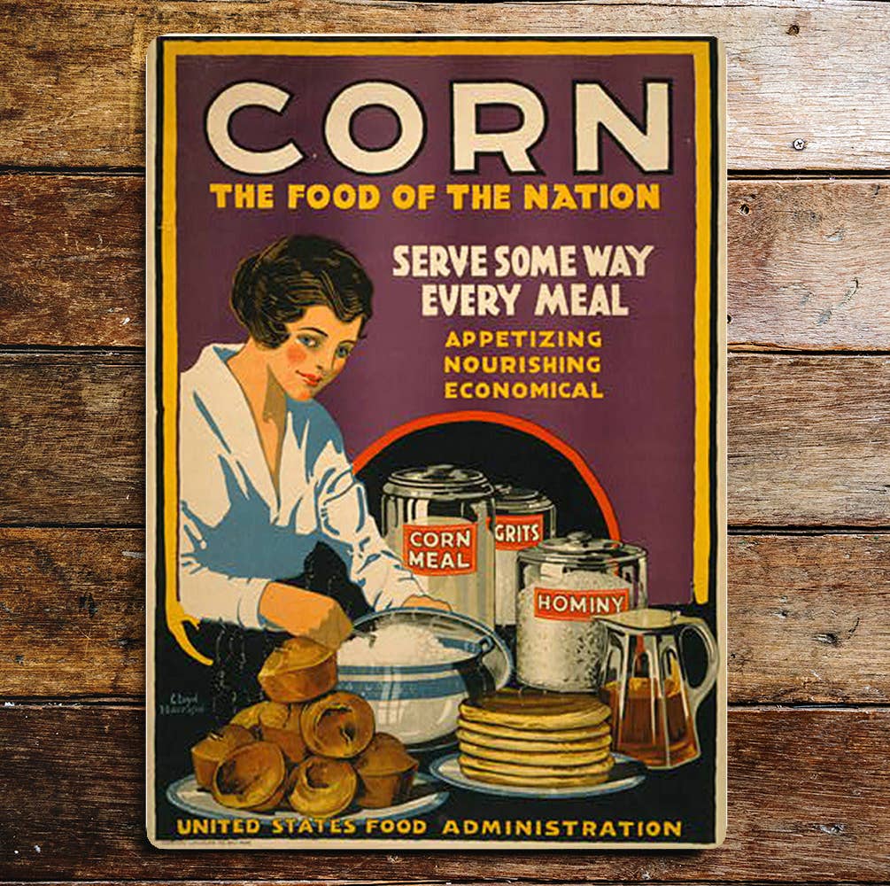 Corn food of the nation | Metal Wall Sign Plaque