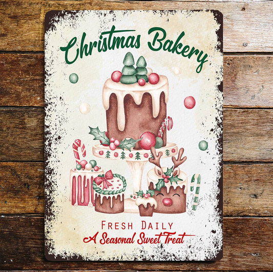 Christmas Bakery Traditional Wall | Metal Sign Plaque