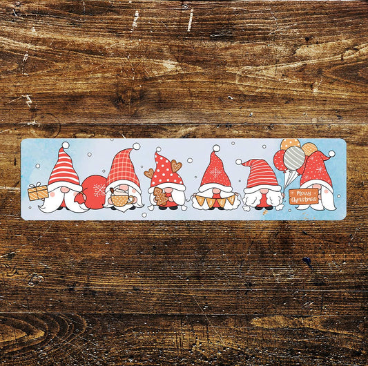 Gnomes Gonks Winter Christmas Metal Sign Plaque