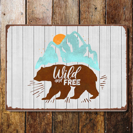 Wild and Free camping | Metal Sign Plaque